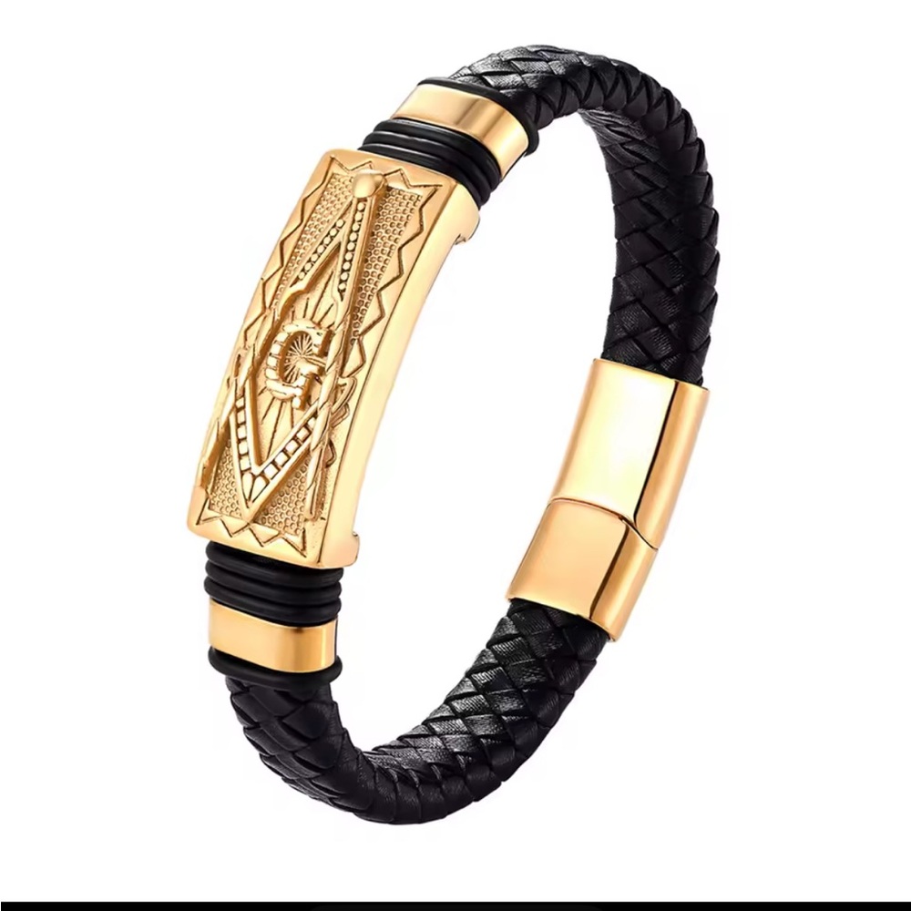 Gold and Black Men's Bracelet